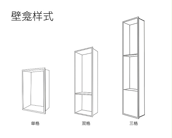 美日来不锈钢壁龛样式